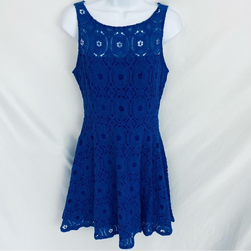 BB Dakota Blue Lace Mini Dress Size 8